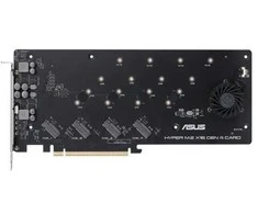 ASUS Hyper M.2 x16 Gen 4, PCIe, M.2, PCIe 4.0, sidabrinė, PC, aktyvus