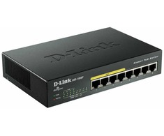 Šakotuvas D-Link DGS-1008P, Nevaldomas, Gigabit Ethernet (10/100/1000), Visiškai dvipusis, Maitinimas per Ethernet (PoE)