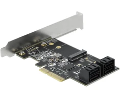 DeLOCK 90396, PCIe, M.2, SATA, Juodas, Žalias, Pilkas, 6 Gbit/s, SATA