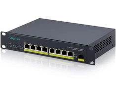 Šakotuvas Digitus 10" 2,5G 8 prievadų nevaldomas PoE+ komutatorius su 1× 10G SFP+, nevaldomas, 2,5G Ethernet (100/1000/2500), Power over Ethernet (PoE), montavimas į stelažą, darbalaukis