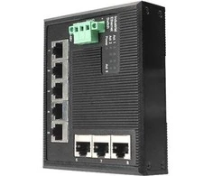 Šakotuvas Digitus INDUSTRIAL GIGABIT FLAT SWITCH - 8-PORT DIN RAIL EXT. TEMP. RANGE
