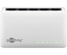 Šakotuvas Goobay 5 prievadų „Gigabit“ komutatorius, baltas 64563 (4040849645631)