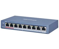 Šakotuvas Hikvision | 8 prievadų Gigabit jungiklis | DS-3E0109P-E(C) | Nevaldomas | Darbalaukis | PoE/Poe+ jungtys kiekis 8