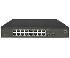 Šakotuvas Level One „LevelOne“ jungiklis „LevelOne GES-2118“ tinklo nuorodos, valdomos L2 Gigabit Ethernet (10/100/1000) Juoda