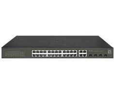 Šakotuvas Level One Switch LevelOne LevelOne GES-2128P jungiama ir tinklo jungtys Valdomas L2 Gigabit Ethernet (10/100/1000) PoE palaikymas Juodas