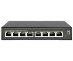Šakotuvas Level One Switch LevelOne LevelOne GES-2108P jungiama ir tinklo jungtys Valdomas L2 Gigabit Ethernet (10/100/1000) PoE palaikymas Juodas