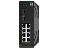 Šakotuvas Level One LevelOne jungiklis LevelOne IGS-2110P Tinklo nuorodos Tvarkomos L2 Gigabit Ethernet (10/100/1000) PoE palaikymas juodas