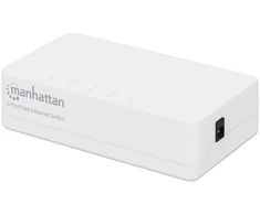 Šakotuvas Manhattan 5 prievadų greitojo Ethernet komutatorius, plastikinis, trejų metų garantija, dėžutė, nevaldomas, greitasis Ethernet (10/100), pilnai dvipusis