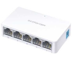 Šakotuvas Mercusys 5 prievadų 10/100 Mbps stalinis komutatorius, nevaldomas, greitas Ethernet (10/100), pilnai dvipusis