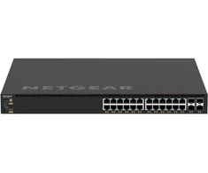 Šakotuvas NETGEAR GSM4328-100AJS Valdomas L3 Gigabit Ethernet (10/100/1000) Maitinimas per Ethernet (PoE) 1U Juodas