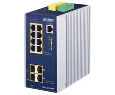 Šakotuvas Planet Technology PLANET IGS-5225-8P4S, Valdomas, L2+, Gigabit Ethernet (10/100/1000), Pilnai dvipusis ryšys, Maitinimas per Ethernet (PoE), Tvirtinamas prie sienos