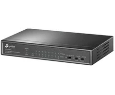 Šakotuvas TP-Link 9 prievadų 10/100 Mbps stalinis komutatorius su 8 prievadų PoE+, nevaldomas, greitas Ethernet (10/100), pilnai dvipusis, maitinimas per Ethernet (PoE), montuojamas ant sienos
