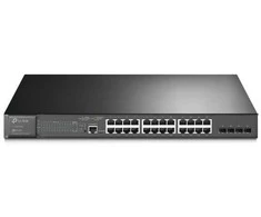 Šakotuvas TP-Link Omada 28 prievadų Gigabit L2+ valdomas komutatorius su 24 prievadų PoE+, valdomas, L2+, Gigabit Ethernet (10/100/1000), Power over Ethernet (PoE), montavimas į stelažą, 1U