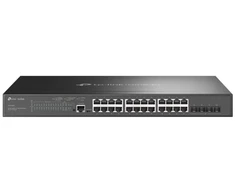 Šakotuvas TP-Link Omada 28 prievadų Gigabit L2+ valdomas komutatorius su 24 prievadų PoE+, valdomas, L2+, Gigabit Ethernet (10/100/1000), Power over Ethernet (PoE), montavimas į stelažą, 1U