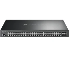 Šakotuvas TP-Link Omada 48 prievadų gigabito ir 4 prievadų 10GE SFP+ L2+ valdomas komutatorius su 48 prievadų PoE+, valdomas, L2+, gigabito Ethernet (10/100/1000), maitinimas per Ethernet (PoE), montuojamas į stelažą, 1U