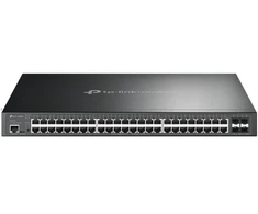 Šakotuvas TP-Link Omada 48 prievadų gigabito ir 4 prievadų 10GE SFP+ L2+ valdomas komutatorius su 48 prievadų PoE+, valdomas, L2+, gigabito Ethernet (10/100/1000), maitinimas per Ethernet (PoE), montuojamas į stelažą, 1U