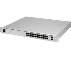 Šakotuvas Ubiquiti UniFi Pro 24 prievadų PoE, valdomas, L2/L3, gigabito Ethernet (10/100/1000), maitinimas per Ethernet (PoE), montuojamas į stelažą, 1U