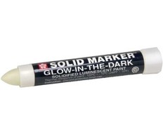 Sakura Sakura Solid Marker Glow-in-the-Dark, 1 vnt., Baltas, Smailusis antgalis, Juodas, Apvalus, 1,3 cm