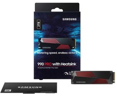 Samsung 990 PRO Heatsink 2TB M.2 2280 PCIe 4.0 x4 NVMe SSD (7450/6900 MB/s)