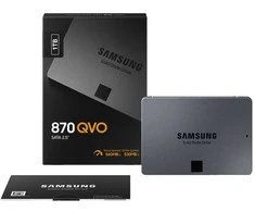 Kietasis diskas  SSD SAMSUNG 870 QVO/1TB/Rašymo greitis 530 MBytes/sec/Skaitymo greitis 560 MBytes/sec/2,5"/TBW 360 TB/MTBF 1500000 hours/MZ-77Q1T0BW
