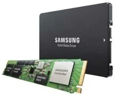 U.2 NVMe SSD - Samsung PM9A3 3.84TB 6900 MB/s Skaityti 4100 MB/s Rašyti Juoda