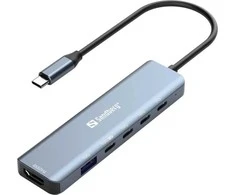 Sandberg 136-77 USB-C 6 viename medijos stotelė