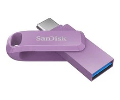 USB laikmena Sandisk Ultra Dual Drive Go 256 GB, levandų spalvos