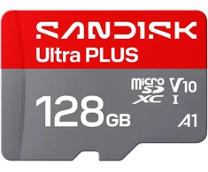 Atminties kortelė Karta PNY Sandisk Ultra PLUS micro SDXC karta 128GB UHS-I, V10, U1, C10, (200MB/s) (SDSQUBQ-128G-GNGMA)