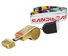 „SanDisk“ USB-C atmintinė: FIFA pasaulio čempionatas 2026 – 128 GB (auksinis leidimas), 128 GB, USB C tipo, 3.2 kartos 1 (3.1 kartos 1), 300 MB/s, dangtelis, auksinė