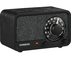 Sangean WR-8 Portables FM-Radio Echtholz-Gehäuse Mitternachtseiche