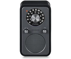 Sangean WR-9 Portables FM-Radio Echtholz-Gehäuse flexible Aufstellmöglichkeit Mitternachtseiche