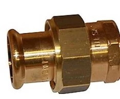 Sanha Srieginė jungtis 3/4x22 mm - lizdas-lizdas Cu presavimui. M ir V formos žandikauliai. Universalūs.