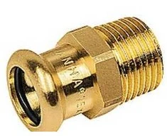 Sanha Pereinamasis nipelis 1x22mm - 1x22mm Cu presas. M ir V formos žandikauliai. Pistoleto metalo.
