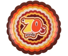 Santex 70-ųjų vakarėlio popierinės lėkštės, 23 cm