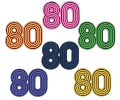 Santex 80-ųjų stalo dekoracija iš medžio, 10 vnt.