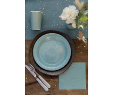 Santex Eukalipto aukso spalvos taškuoti popieriniai puodeliai, 10 vnt.