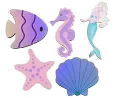 Santex Mermaid medinė stalo dekoracija, 10 vnt.