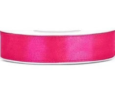Party Deco Karštai rožinė atlasinė juostelė 12 mm