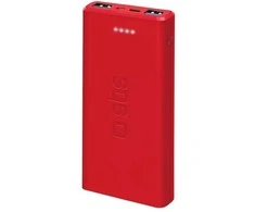 SBS greito įkrovimo išorinė baterija. 10 000 mAh. Raudona.