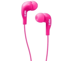 SBS į ausis įkišamos stereo earset Studio Mix 10 - jack 3,5 mm su mikrofonu ir answer button - Ausinės - į ausis įkišamos - Calls &amp; Music - Rožinė - Dvipusės - 1.2 m