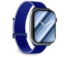 Case4Me SBS nailono dirželis laikrodžiui, skirtas „Apple Watch“ 42/44/45/49 mm. Tamsiai mėlynas.