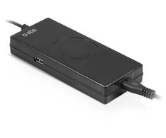 SBS Nešiojamas 90 W maitinimo šaltinis nešiojamiesiems kompiuteriams su adapteriais, Nešiojamasis kompiuteris, Vidaus naudojimui, 90 W, Juoda, 2,2 m, 1 vnt.