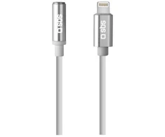 SBS TEADAPTJACKMFIW garso adapteris Lightning į 3,5 mm MFI 0,15 m, baltas