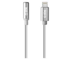SBS TEADAPTJACKMFIW, 3,5 mm, Lizdas, „Lightning“, Kištukas, 0,15 m, Baltas