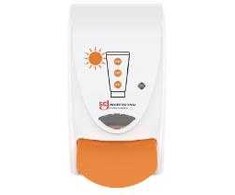 Sc Johnson Professional Dozatorius, SCJ Professional Sun Protect, 1000 ml, baltas, plastikinis, rankinis, su oranžiniu mygtuku, 1 vnt.