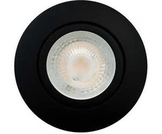Scan Products Luna greito montavimo 2.0 ISO GU10 matinės juodos spalvos šviestuvas, 3000K, 385lm, 5W, skirtas naudoti viduje / lauke, DIM, IP44