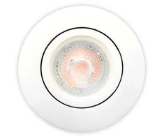 Scan Products Luna greito montavimo 2.0 ISO GU10 matinės baltos spalvos šviestuvas, 2700K, 370lm, 5W, skirtas naudoti viduje / lauke, DIM, IP44