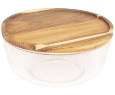 Scandinavian Home Szklana miska su dangteliu HOME Small