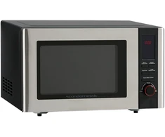 ScanDomestic MIG 27 SS, Stalviršis, Mikrobangų krosnelė su griliu, 23 l, 800 W, Mygtukai, Rotacinis, Juoda, Sidabras
