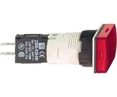 Schneider Electric 16mm raudona 24V kintamos / nuolatinės srovės signalinė lemputė (XB6DV4BB)